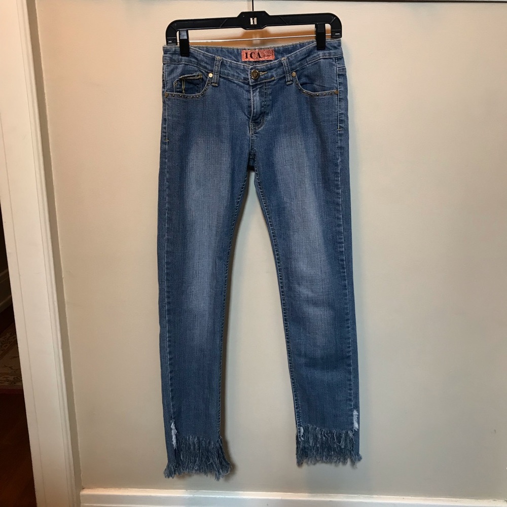 ICA Jeans Upcycled with Funky Hand-Frayed Cuffs